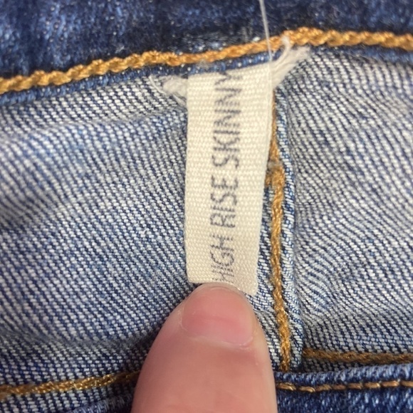 Rag & Bone Dark Wash High Rise Skinny Jeans - Picture 6 of 10